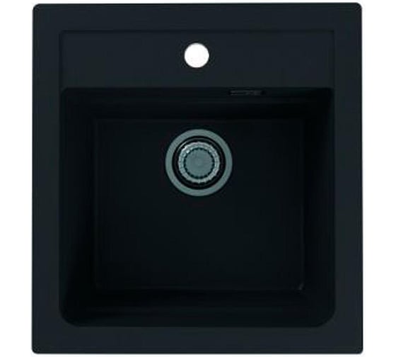 Мойка для кухни Alveus Atrox 20 Granital 470x500 мм, 1 чаша, Carbon G91, Black Edition, с сифоном 1148149 1148161