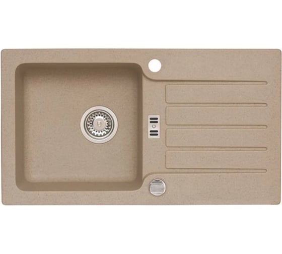 Мойка для кухни Alveus Niagara 30 Granital 780x435x160 мм, 1 чаша, Beige G55, с сифоном 1105297 1076857