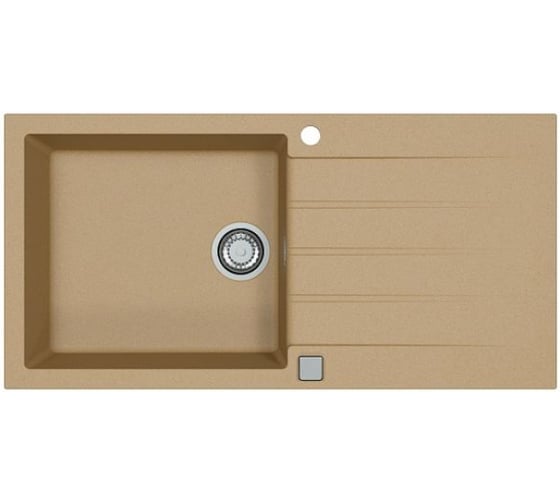 Мойка для кухни Alveus Cadit 50 Granital 1000x500 мм, 1 чаша, Beige G55, с сифоном 1132823 1140597