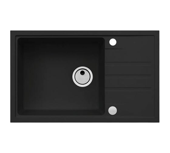 Мойка для кухни Alveus Intermezzo 130 Granital 780x480x200 мм, 1 чаша, Deep Black G90, с сифоном 1117292 1149117