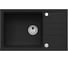 Мойка для кухни Alveus Intermezzo 130 Granital 780x480x200 мм, 1 чаша, Deep Black G90, с сифоном 1117292 1149117 1