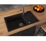 Мойка для кухни Alveus Intermezzo 130 Granital 780x480x200 мм, 1 чаша, Deep Black G90, с сифоном 1117292 1149117 2