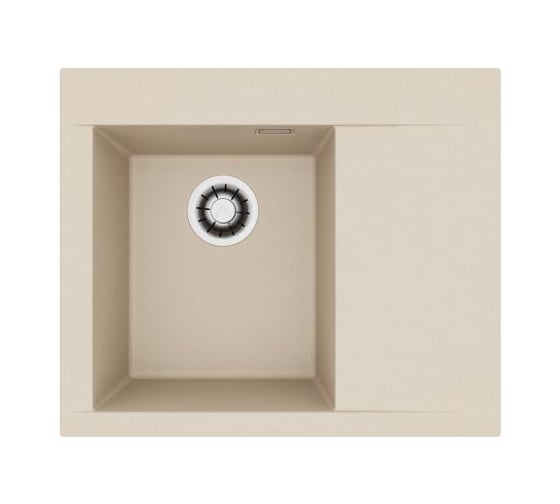 Мойка для кухни Alveus Pure-G 50R Algranit 620x520x198 мм, Ivory A20, с сифоном 1148858 1149486