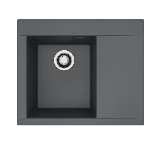 Мойка для кухни Alveus Pure-G 50L Algranit 620x520x198 мм, Carbon A91, с сифоном 1148858 1149289