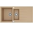 Мойка для кухни Alveus Cadit 80 Granital 1000x500 мм, Beige G55, с сифоном 1132822 1140602 1