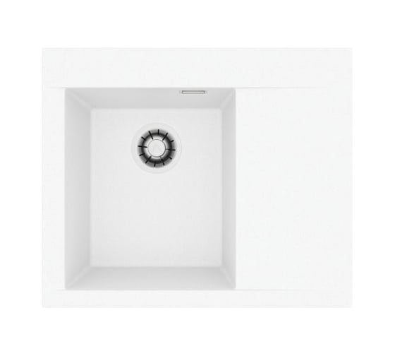 Мойка для кухни Alveus Pure-G 50R Algranit 620x520x198 мм, Glacier A10, с сифоном 1148858 1149484