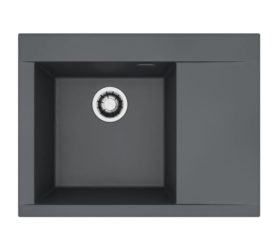 Мойка для кухни Alveus Pure-G 60L Algranit 680x520x198 мм, Carbon A91, с сифоном 1148858 1149296
