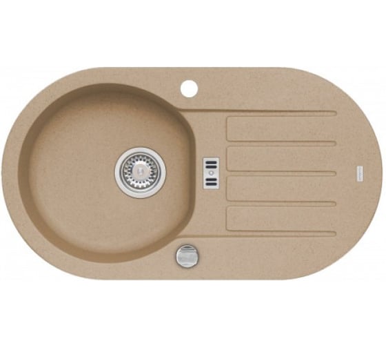Мойка для кухни Alveus Niagara 40 Granital 780x435x160 мм, 1 чаша, Beige G55, с сифоном 1105297 1076859