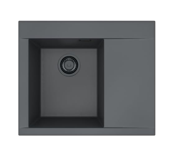 Мойка для кухни Alveus Pure-G 50L Algranit Black Edition 620x520x198 мм, Deep Black A90, с сифоном 1148151 1149291
