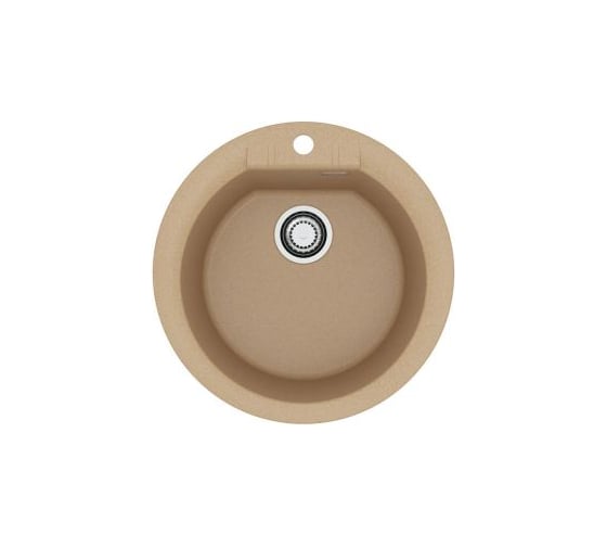 Мойка для кухни Alveus Cadit 100 Granital диаметр 520 мм, Beige G55, с сифоном 1145083 1143995