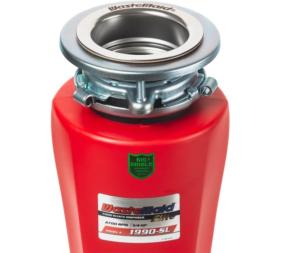 Измельчитель пищевых отходов Bone Crusher Waste Maid Elite 1990-SL Slim Line 3/4 HP, воздушный выключатель, 220 В, крепление 3-bolt 00-00002921