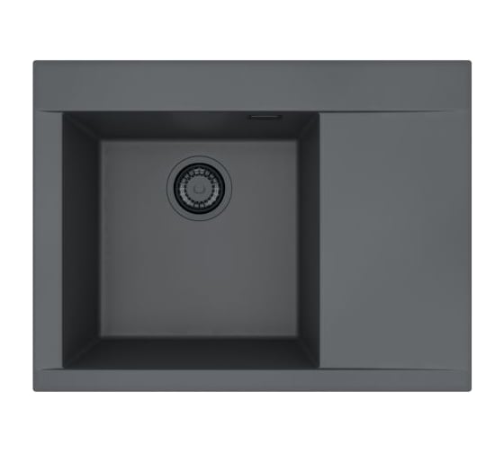 Мойка для кухни ALVEUS PURE-G 60R ALGRANIT DEEP BLACK-A90 BE 680х520х198 с сифоном 1148151 1149497