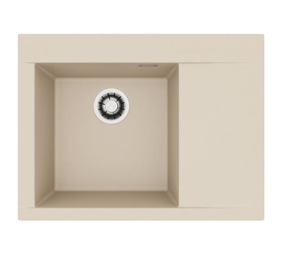 Мойка для кухни ALVEUS PURE-G 60R ALGRANIT IVORY-A20 680х520х198 с сифоном 1148858 1149493