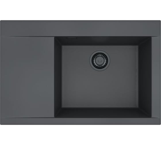 Мойка для кухни ALVEUS PURE-G 70L ALGRANIT DEEP BLACK-A90 BE 790х520х198 с сифоном 1148151 1149305