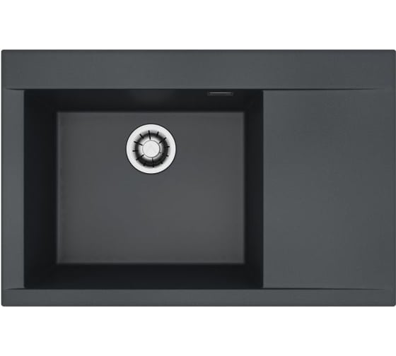 Мойка для кухни ALVEUS PURE-G 70R ALGRANIT DEEP BLACK-A90 790х520х198 с сифоном 1148858 1149503