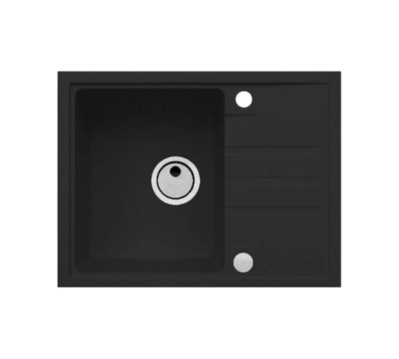 Мойка для кухни Alveus INTERMEZZO 30 GRANITAL DEEP BLACK- G90 620х405х200 1X в компл.с сифоном 1117292 1149080