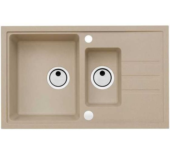 Мойка для кухни Alveus INTERMEZZO 70 GRANITAL BEIGE-G55 780X480X200;1+1/2 в ком.с сифоном 1117293, 1117053