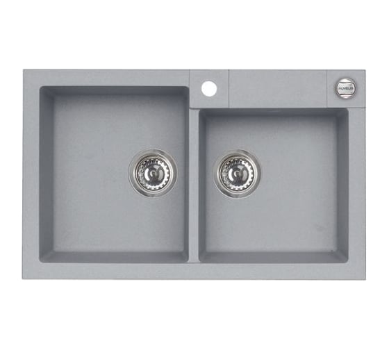 Мойка для кухни Alveus ROCK 90 GRANITAL CONCRETE-G81 780x480x180;2x в комп.с сифоном 1105299, 1122744