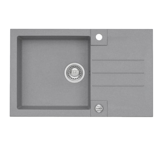 Мойка для кухни Alveus ROCK 130 GRANITAL CONCRETE-G81 780x480x180; 1x в комп.с сифоном 1105296, 1122745