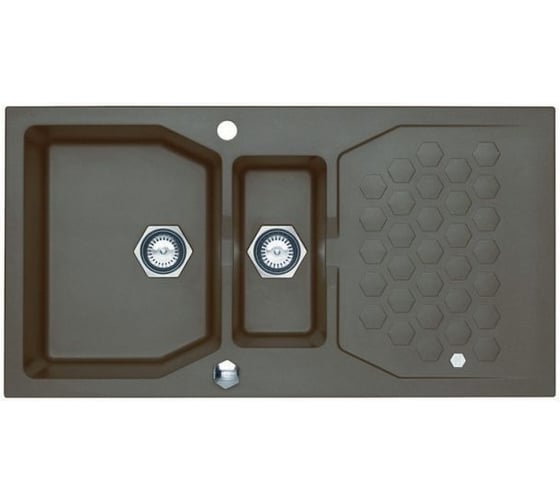 Мойка для кухни Alveus SENSUAL 60 GRANITAL+ TWILIGHT-G05M 900x610x200;1+1/2 с сифоном 1104729, 1108259