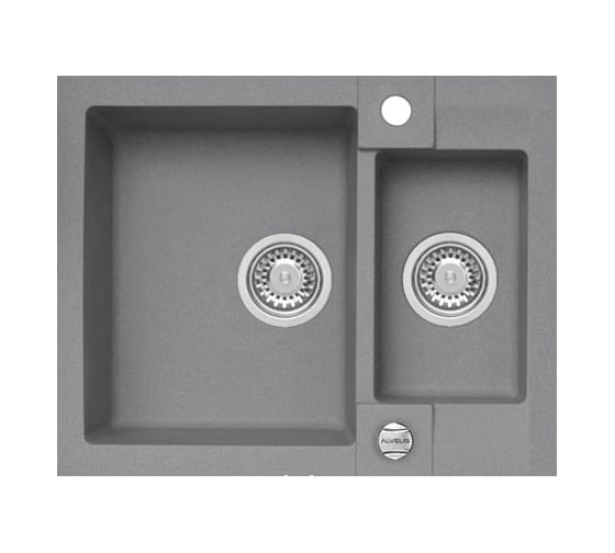 Мойка для кухни Alveus ROCK 80 GRANITAL CONCRETE-G81 595x475x160;1+1/2 в комп.с сифоном 1105299, 1122743