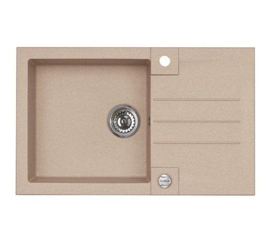 Мойка для кухни Alveus ROCK 130 GRANITAL BEIGE-G55 780x480x180; 1x с сифоном 1105296, 1090946