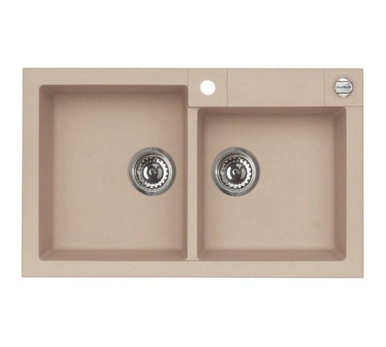 Мойка для кухни Alveus ROCK 90 GRANITAL BEIGE-G55 780x480x180;2x с сифоном 1105299, 1090962