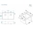 Мойка для кухни Alveus NOX 80 BRS 762x440x200 в комплекте с интегрированным сифоном 1149928 3