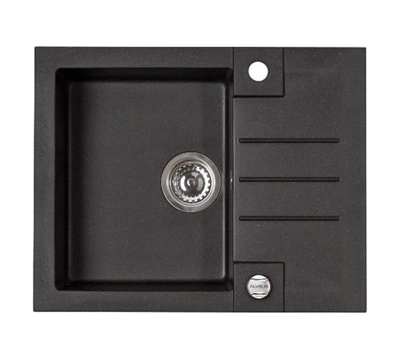 Мойка для кухни Alveus ROCK 30 GRANITAL CARBON-G91 595x475x160;1x с сифоном 1105296, 1090951