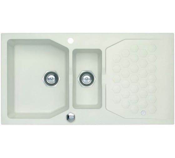 Мойка для кухни Alveus SENSUAL 70 GRANITAL+ ARCTIC-G11M 980X5201+1/2 900x610x200;1+1/2 в комп.с сиф 1104729, 1128393