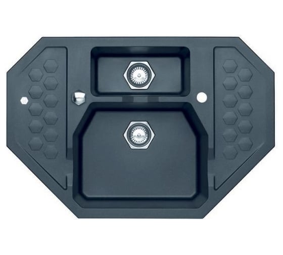Мойка для кухни Alveus SENSUAL 60 GRANITAL+ STEEL-G04M 900x610x200;1+1/2 с сифоном 1104729, 1108258