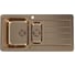 Мойка для кухни Alveus LINE MONARCH 10 BRONZE 980х500 в компл. с выпуском без сифона, 1103785 1
