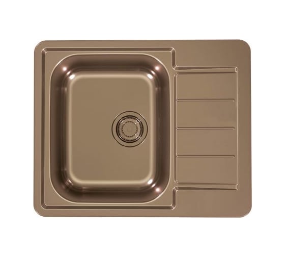 Мойка для кухни Alveus LINE MONARCH 110-COPPER 610x500 в комплекте с выпуском и сифоном 1145000