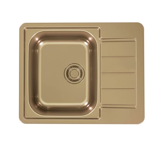 Мойка для кухни Alveus LINE MONARCH 110-BRONZE 610x500 в комплекте с выпуском и сифоном 1145001