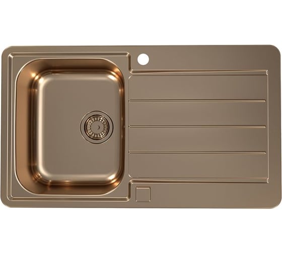 Мойка для кухни Alveus LINE MONARCH 20 BRONZE 860х500 1X в компл. с выпуском без сифона, 1103786
