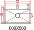 Мойка для кухни Azario НИКОЛЬ 600x500x220 мм, нержавеющая сталь, серебро, соты, сифон, диспенсер, коландер 00094447 5