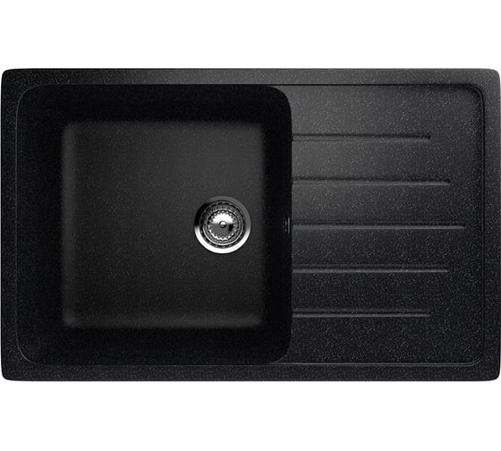Мойка кухонная из искусственного камня Uperwood Симпл (Simple) UPD-302-308, черная MSimple302308