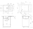 Мойка кухонная из искусственного камня Uperwood Симпл (Simple) UPD-302-308, черная MSimple302308 2