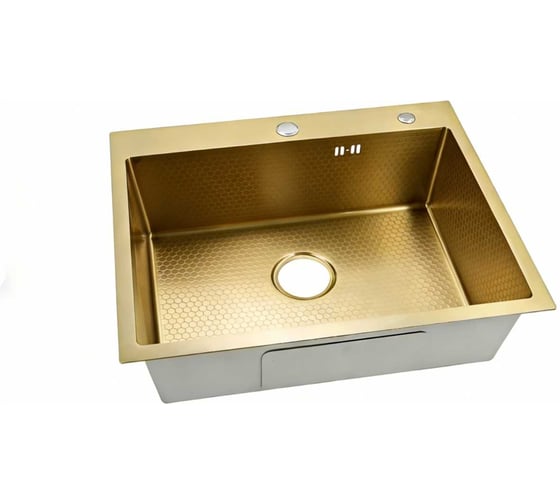 Мойка для кухни из нержавеющей стали Weissgauff WKS 7050-1 Gold Nano Hexagon 442367