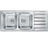 Мойка для кухни Alveus LINE MAXIM 100 SAT 90, 1165x505, FS, в компл.с сифоном 1127257 1092001 1