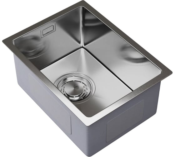 Мойка MIXLINE подст.монтаж 40х30 3,0 вып 3 1/2 ПРО 19см с сифоном сатин 559194