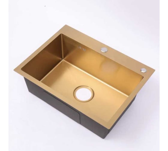 Мойка для кухни из нержавеющей стали WasserKraft WKS 7050-2 Gold Nano 442371