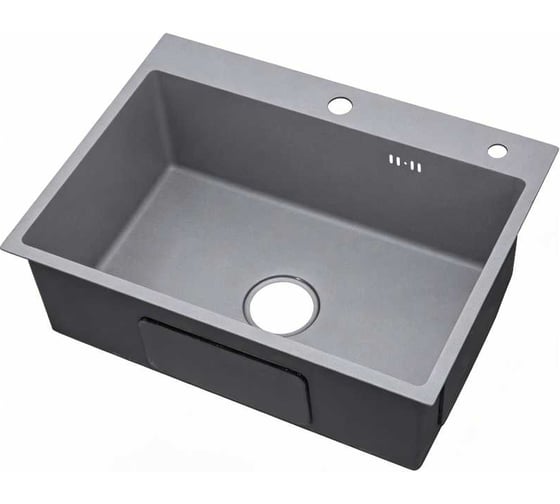 Мойка для кухни из нержавеющей стали Weissgauff WKS 7050-2 Dark Grey Nano 442370