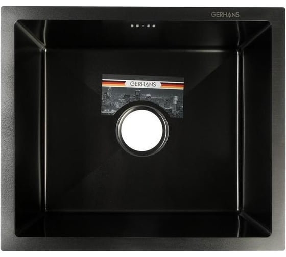 Кухонная мойка GERHANS премиум 500*430 1 мм глубина 22см. нерж. сталь PVD графит K35043B 869540