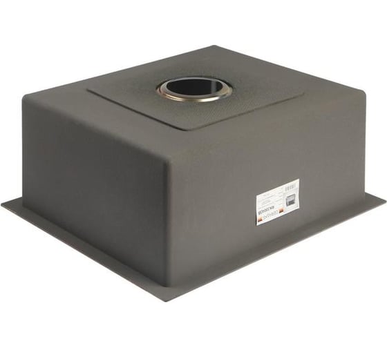 Кухонная мойка GERHANS премиум 500*430 1 мм глубина 22см. нерж. сталь PVD графит K35043B 869540