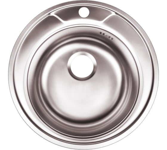Мойка круглая СаМат Плюс d51 (0,6) выпуск 3 1/2 (глуб чаши 17см) с сифоном (1 шт) 10798