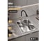 Мойка для кухни из нержавеющей стали Bauedge BAU SOUL КТ4050S SATIN, сифон EASY CLEAN и смеситель в комплекте KT4050S-S-3002LM01 1