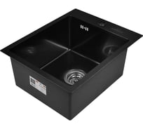 Кухонная мойка из нержавеющей стали WISENT 4050B с PVD покрытием, 40x50 см WWS34050В/W30420В/WGER010