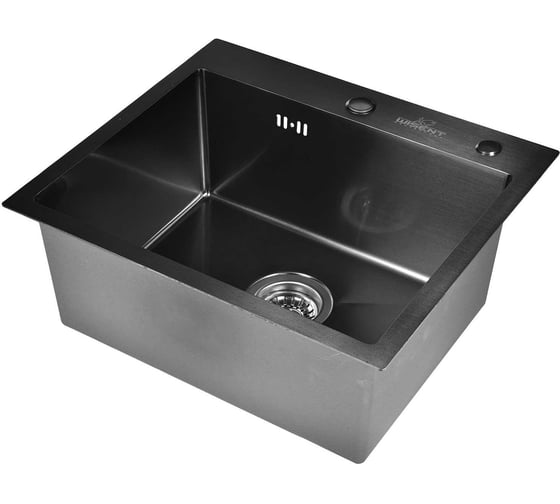 Комплект кухонная мойка из нержавеющей стали WISENT 5044B с PVD покрытием 50x44см с дозатором WS35044B/WGER019B/W405B