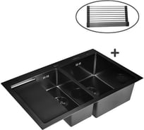 Кухонная мойка из нержавеющей стали WISENT 7851B-SR с PVD покрытием, 78x51 см WW37851B-SR/W325014